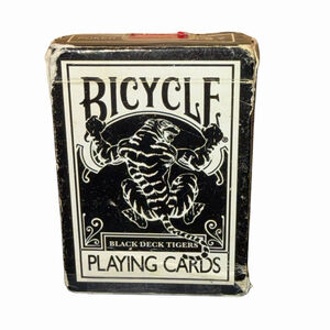VTG Bicycle Black Tiger Playing Cards Deck Black Rider Back Poker Magic USA READ